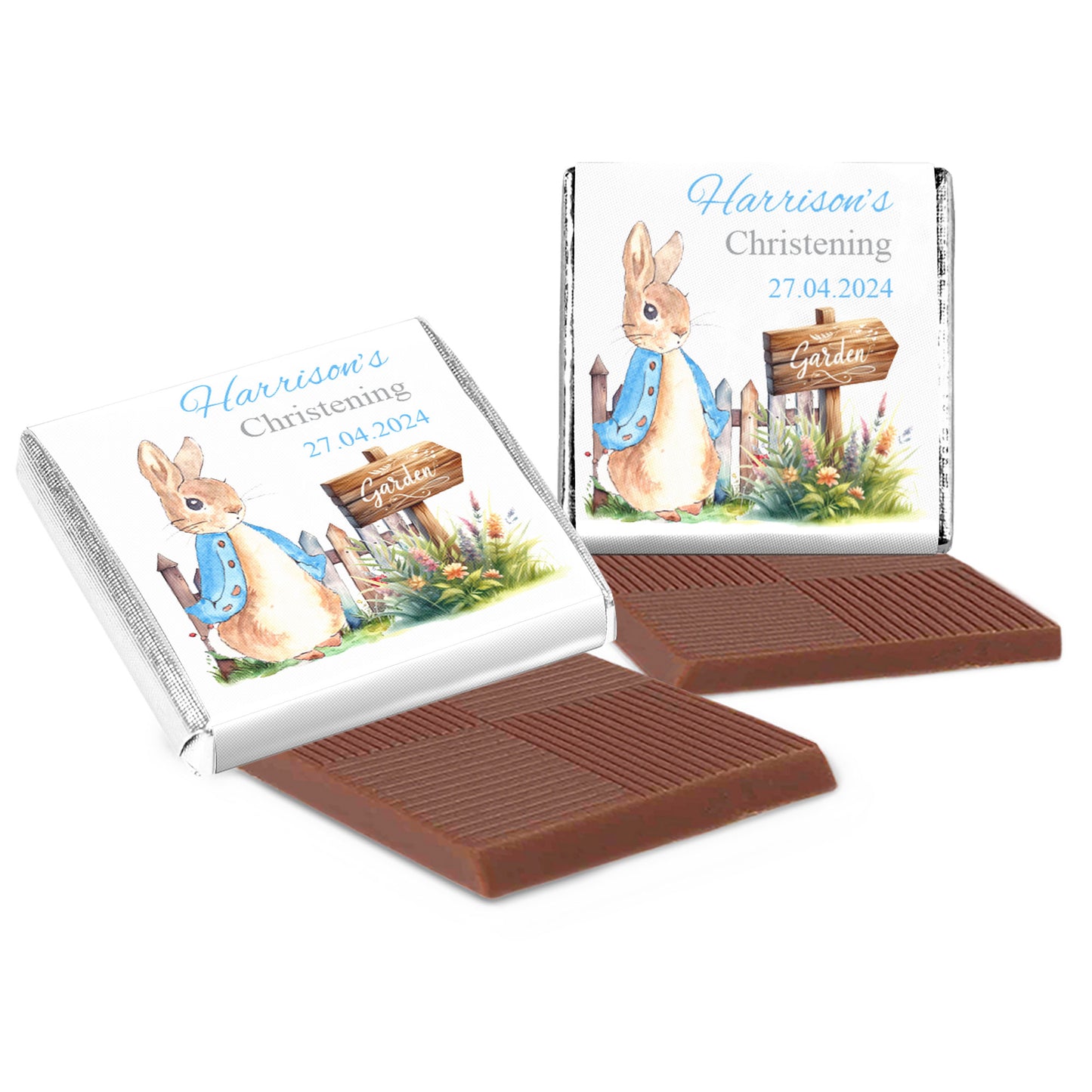 Personalised Peter Rabbit Childrens Party Chocolate Favours