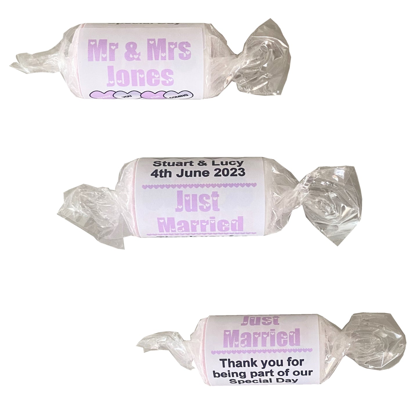 Lilac love hearts wedding