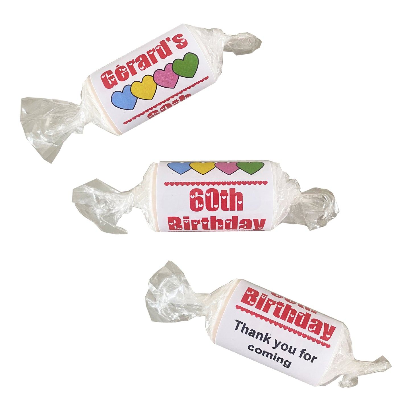 Birthday Party Personalised Love Heart Sweets