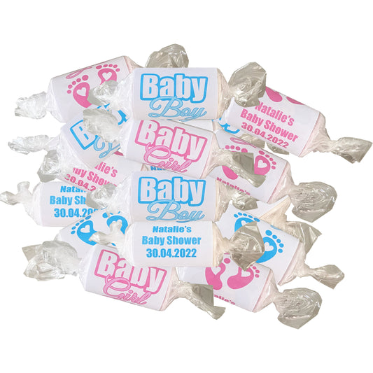 Personalised Gender Reveal Love Heart Sweets