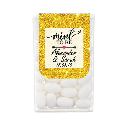 Gold Glitter Effect Personalised Tic Tacs