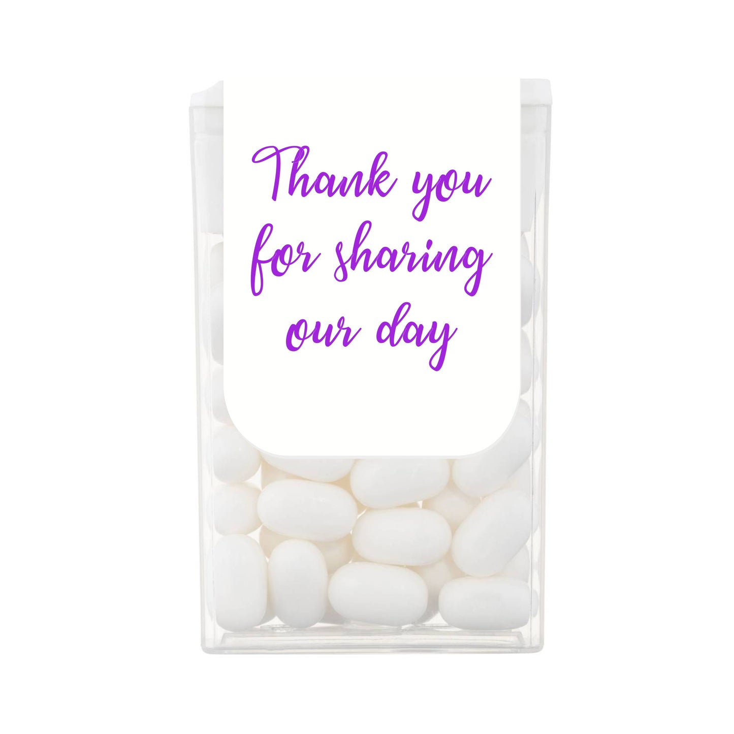 Personalised Purple Floral Wedding Favours