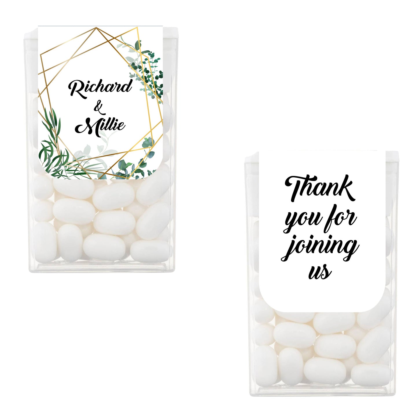Geometric Wedding Engagement Tic Tac Favours