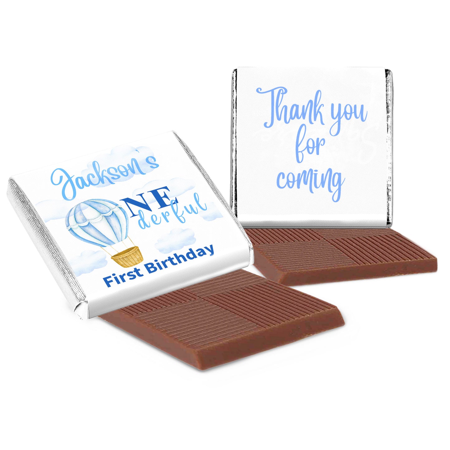 Personalised Onderful First Birthday Party Chocolate Favours