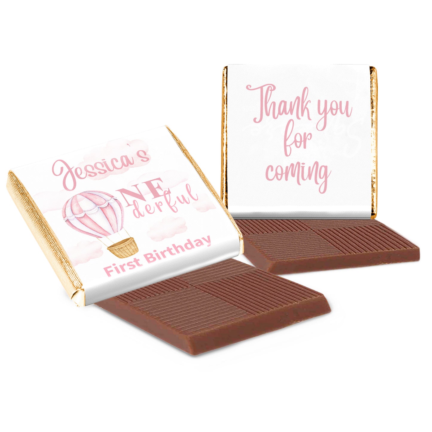 Personalised Onderful First Birthday Party Chocolate Favours