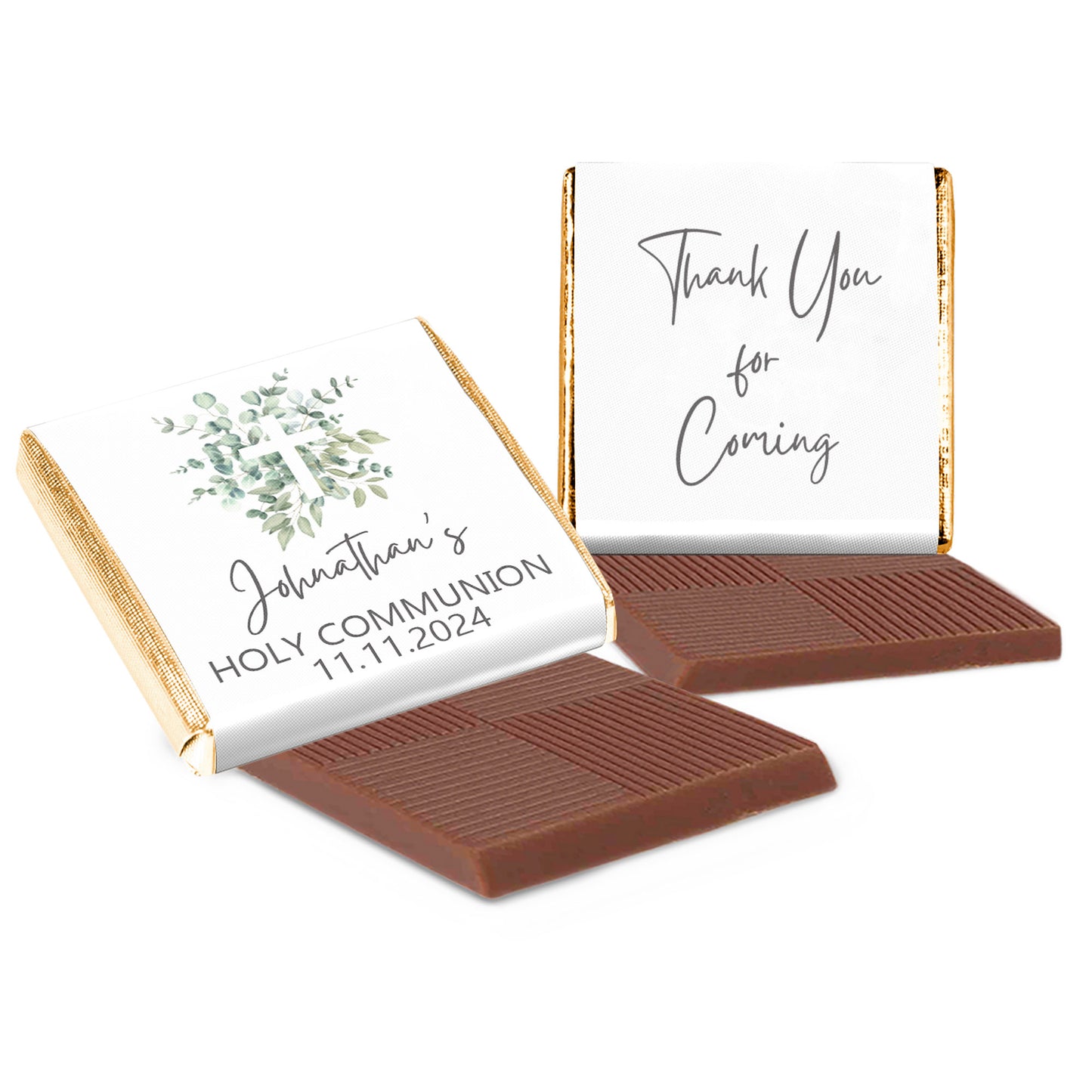 Personalised Holy Communion, Christening, Confirmation Chocolate Favours