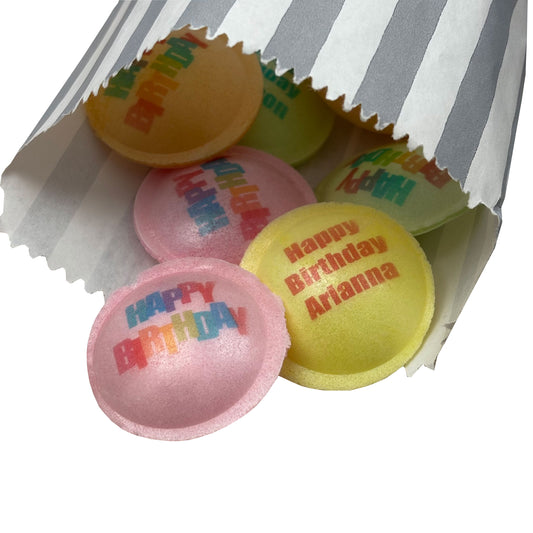 Printed Flying Saucer UFO Sweets Happy Birthday