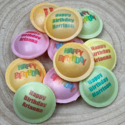 Printed Flying Saucer UFO Sweets Happy Birthday