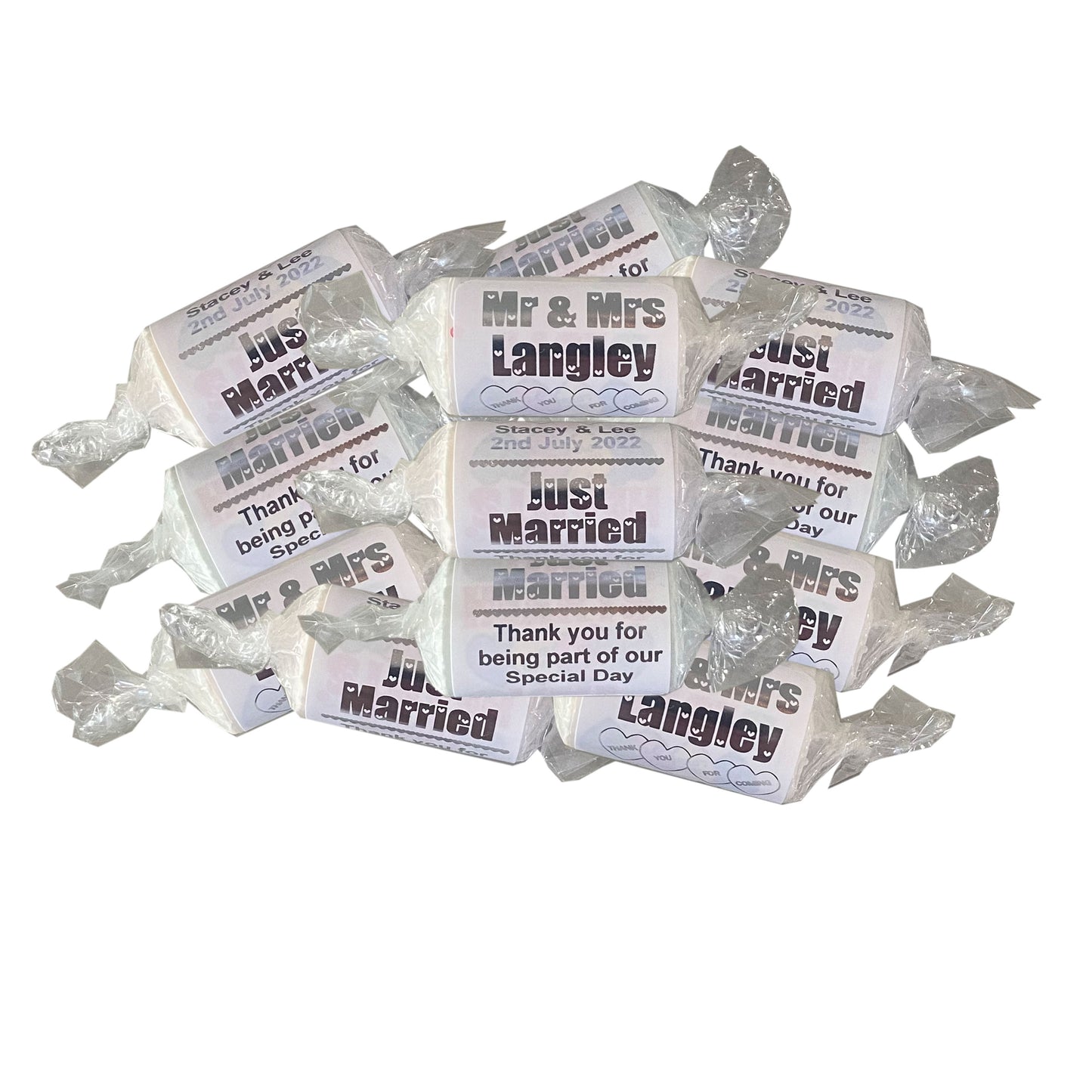 Gold & Silver Foiled Love Heart Sweets