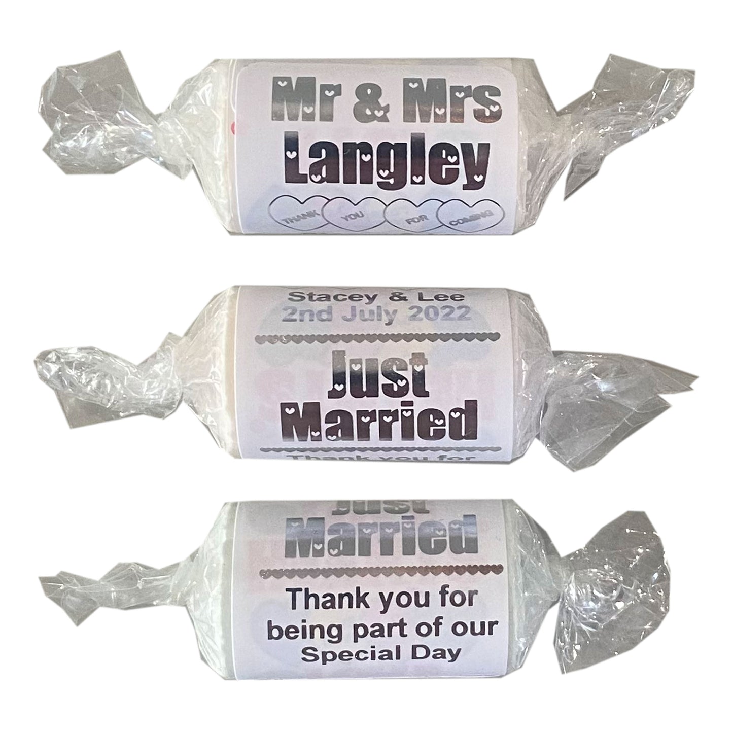 Gold & Silver Foiled Love Heart Sweets