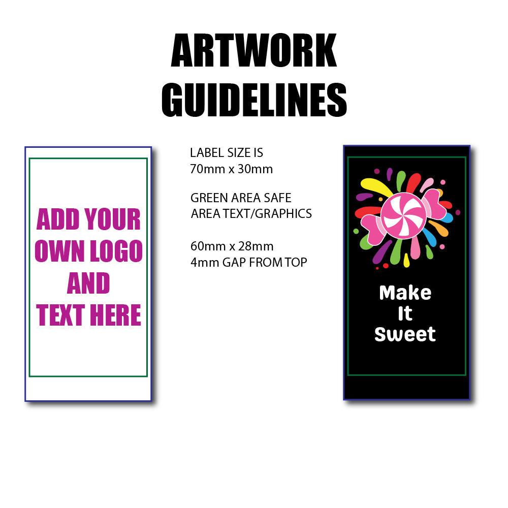 Corporate Branded Promotional Logo Small Business Love Heart Sweets Thank You Merhcandise