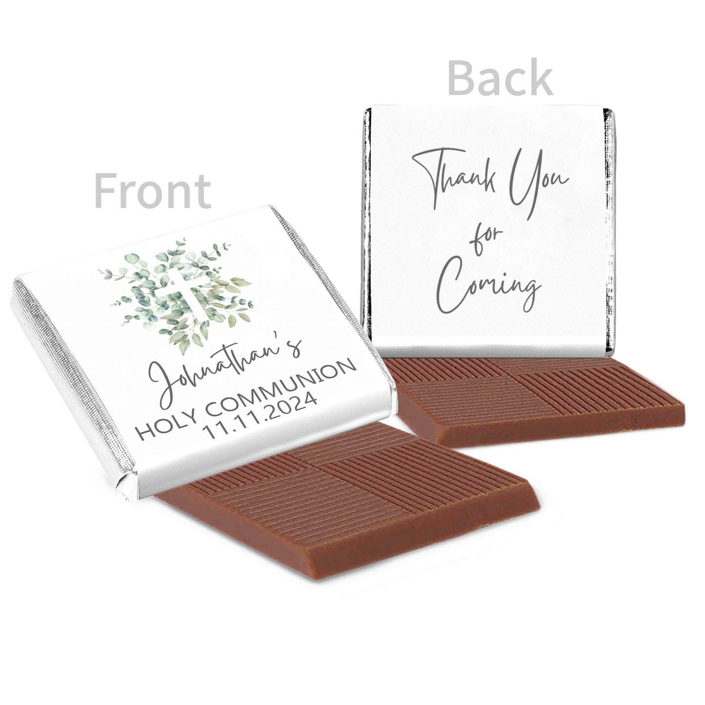 Personalised Holy Communion, Christening, Confirmation Chocolate Favours