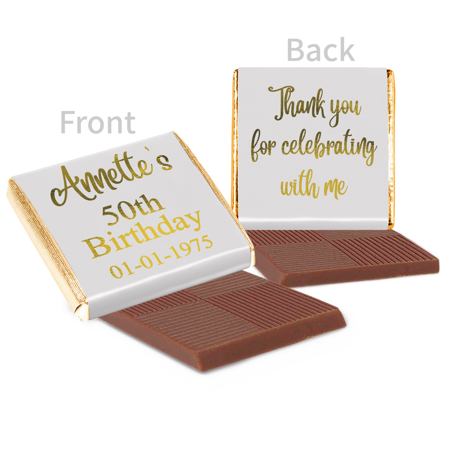 Personalised Birthday Party Chocolate Favours