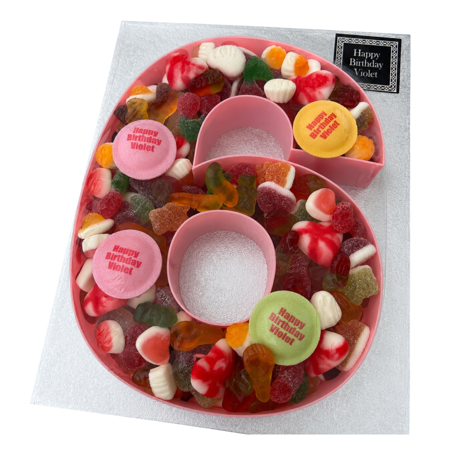 Personalised Birthday Party Sweet Cake Number Filled Trays