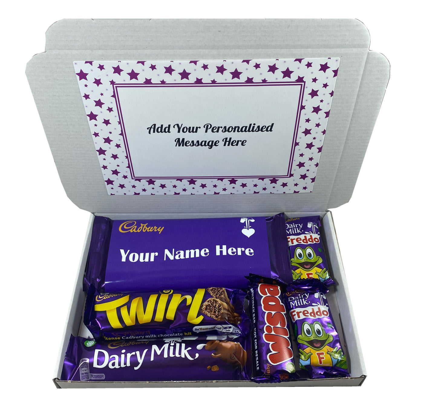 Chocolate Gift Box Confetti themed containing Cadbury Chocolate