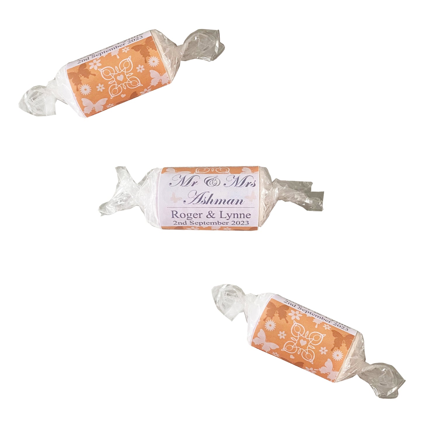 Butterfly Wedding Favours Love Heart Sweets