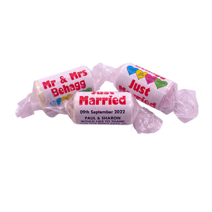 Love Heart Sweets Just Married Mr Mrs