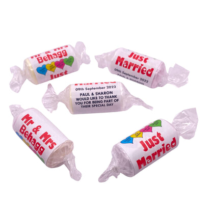 Love Heart Sweets Just Married Mr Mrs