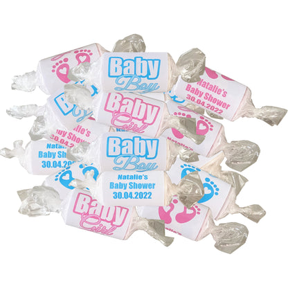 Personalised Gender Reveal Love Heart Sweets