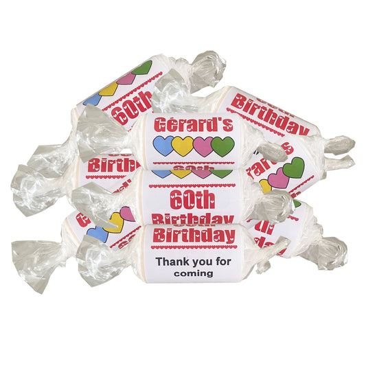 Birthday Party Personalised Mini Love Heart Sweets