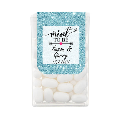Tiffany Blue Glitter Effect Personalised Tic Tac Favours