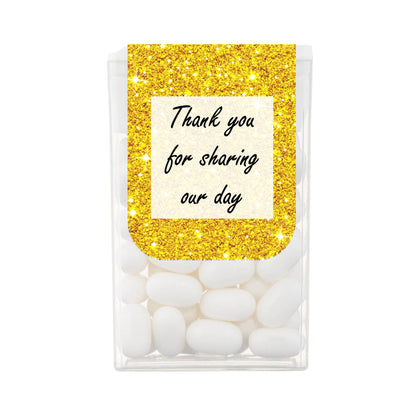 Gold Glitter Effect Personalised Tic Tacs