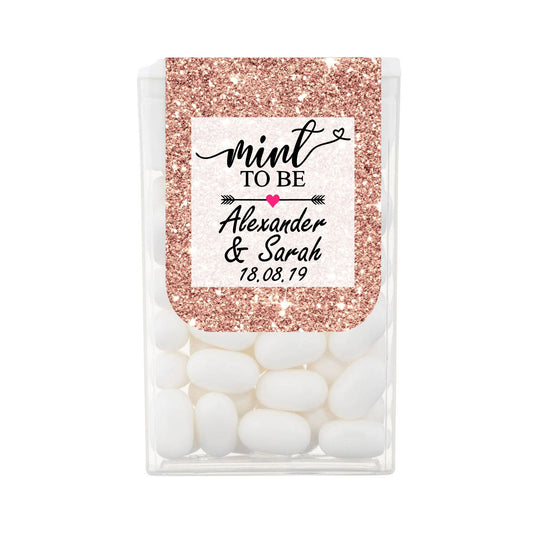 Personalised Rose Gold Glitter Effect Tic Tacs
