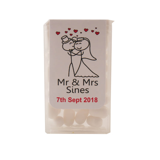 Persaonslied Dancing Couple Tic Tac Wedding Favours